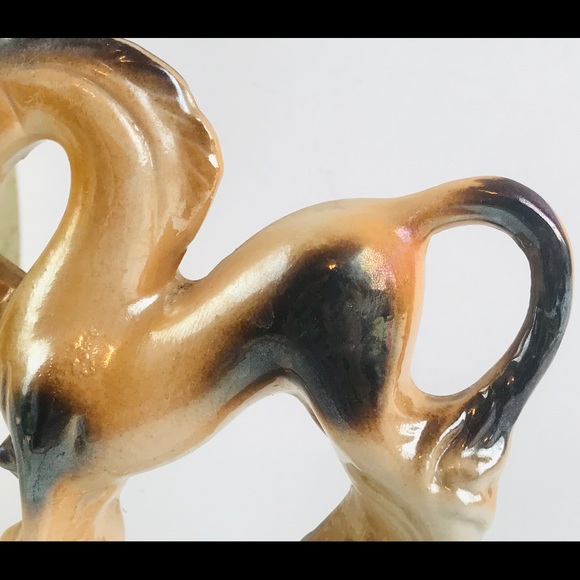 Brazilian Porcelain Luster Ware Prancing Horse MCM - Picture 5 of 8